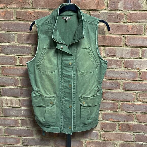 Dear John Olive Utlity Vest Size Medium - Picture 2 of 7